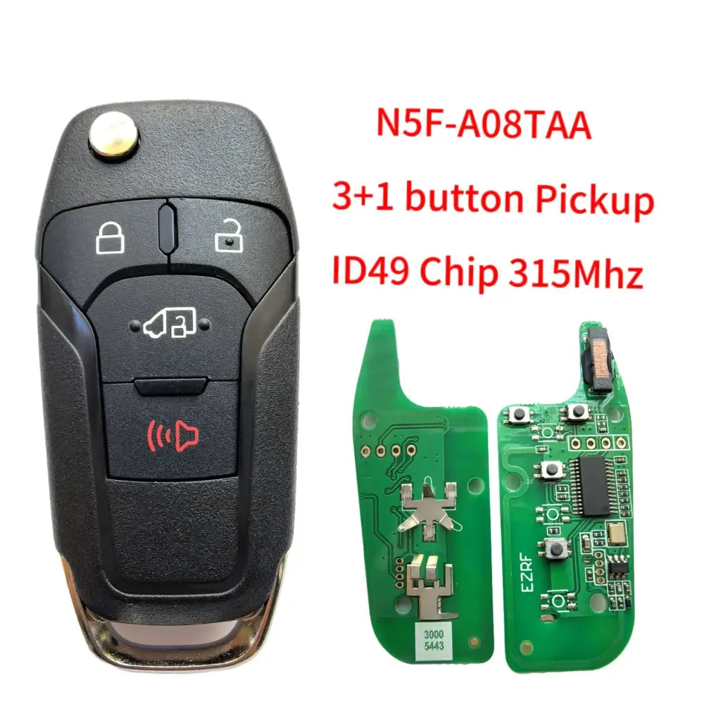 Jingxin 315MHZ N5F-A08TAA /902MHz N5F-A08TDA ID49 Chip Flip Car Remote Key For Ford Escort Transit Explorer Fusion