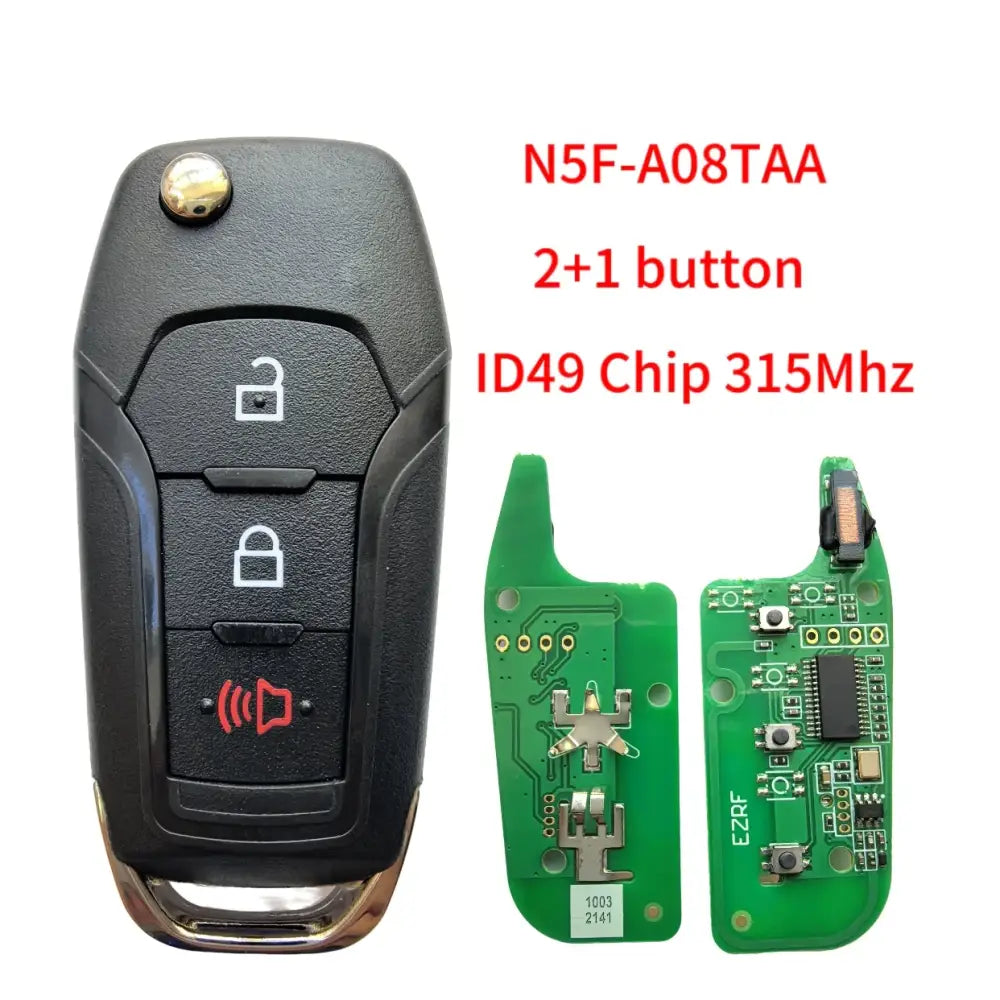 Jingxin 315MHZ N5F-A08TAA /902MHz N5F-A08TDA ID49 Chip Flip Car Remote Key For Ford Escort Transit Explorer Fusion