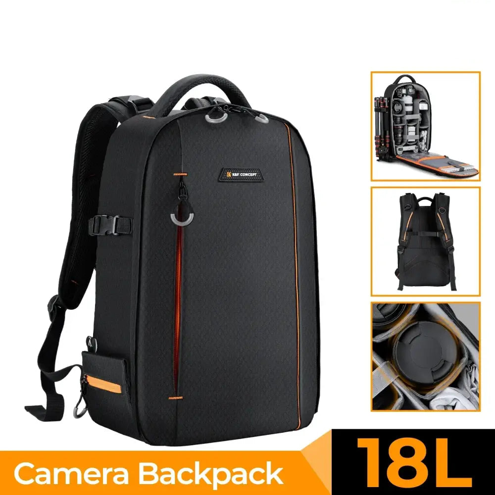 K&F CONCEPT 18L/10L Photography Camera Backpack Lightweight Waterproof Travel Camera Bag for Dslr Camera Canon Nikon