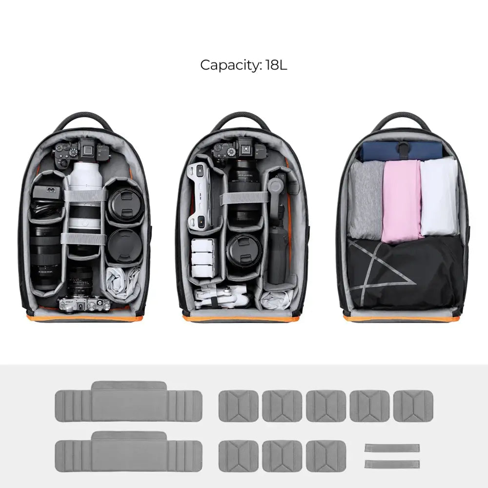 K&F CONCEPT 18L/10L Photography Camera Backpack Lightweight Waterproof Travel Camera Bag for Dslr Camera Canon Nikon