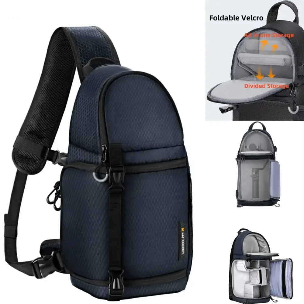 K&F CONCEPT Camera Bag Photography Backpack 10L Waterproof Camera Sling Backpack DSLR/SLR Camera Case For Sony DJI Fuji