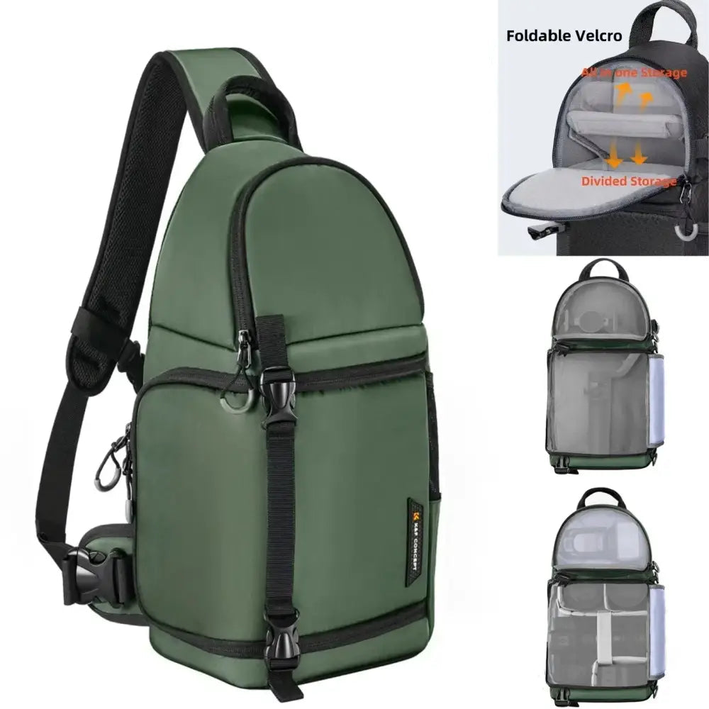 K&F CONCEPT Camera Bag Photography Backpack 10L Waterproof Camera Sling Backpack DSLR/SLR Camera Case For Sony DJI Fuji