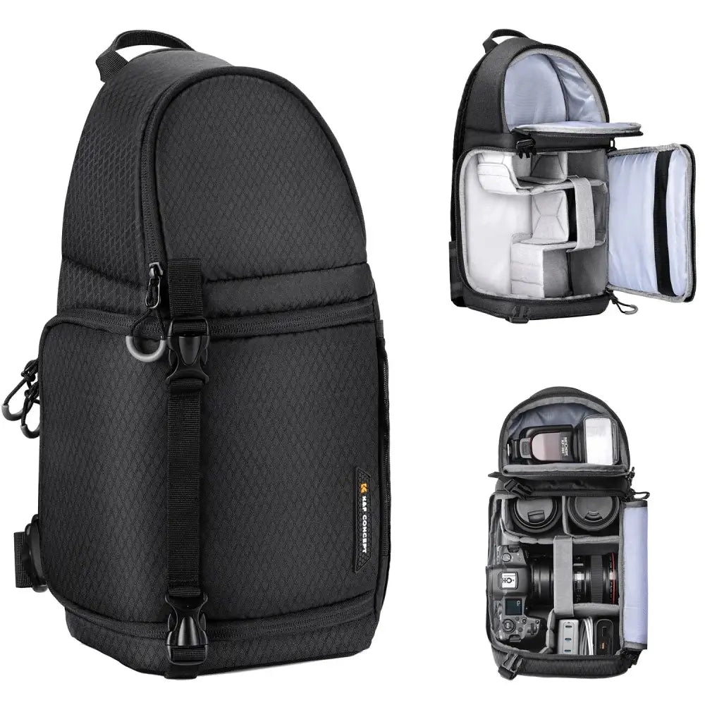 K&F CONCEPT Camera Bag Photography Backpack 10L Waterproof Camera Sling Backpack DSLR/SLR Camera Case For Sony DJI Fuji