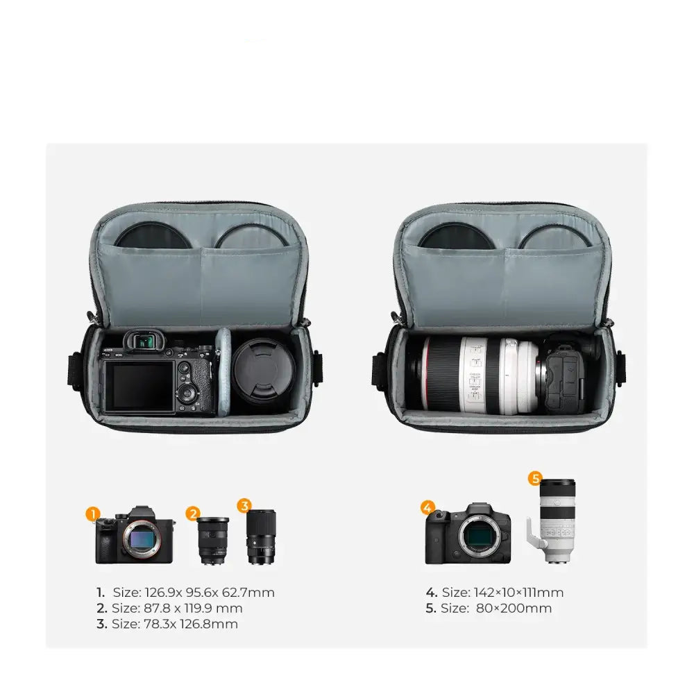 K&F CONCEPT Photography Outdoor Crossbody Camera Bag Waterproof Shoulder Backpack DSLR/SLR Camera Case For Instax Mini
