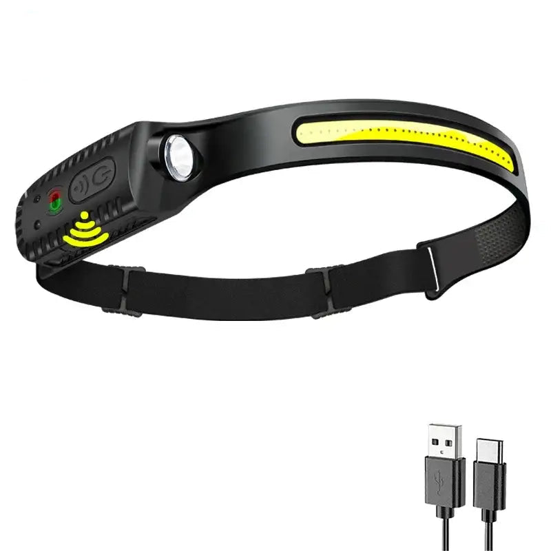 KDULIT USB Rechargeable LED Sensor Headlamp - 1Pcs