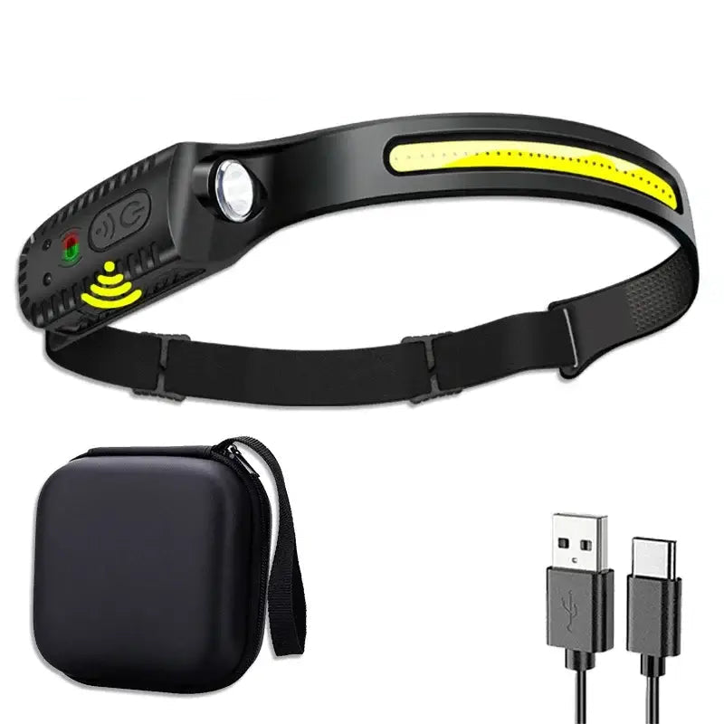 KDULIT USB Rechargeable LED Sensor Headlamp - 1Pcs With Bag