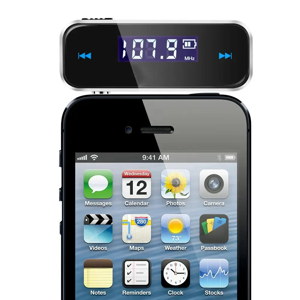 Kebidumei Wireless 3.5mm Audio FM Transmitter - Black