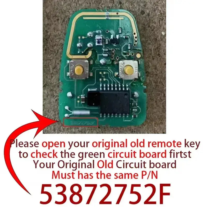 KEYECU Replacement Remote 433 Mhz FCC YWX101200 For Land-Rover For MG For Nissan Remote 2 Buttons YWX101220 YWX101220A