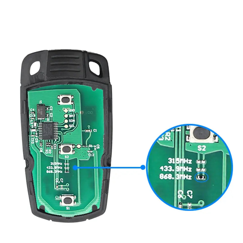 KEYYOU With Battery KR55WK49123 For BMW E60 E61 E70 E71 E72 E81 E82 E87 E88 Fob PCF7945 Chip 315MHz/433Mhz/868MHz