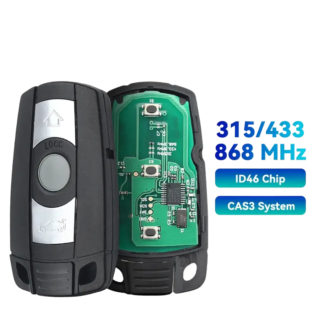 KEYYOU With Battery KR55WK49123 For BMW E60 E61 E70 E71 E72 E81 E82 E87 E88 Fob PCF7945 Chip 315MHz/433Mhz/868MHz