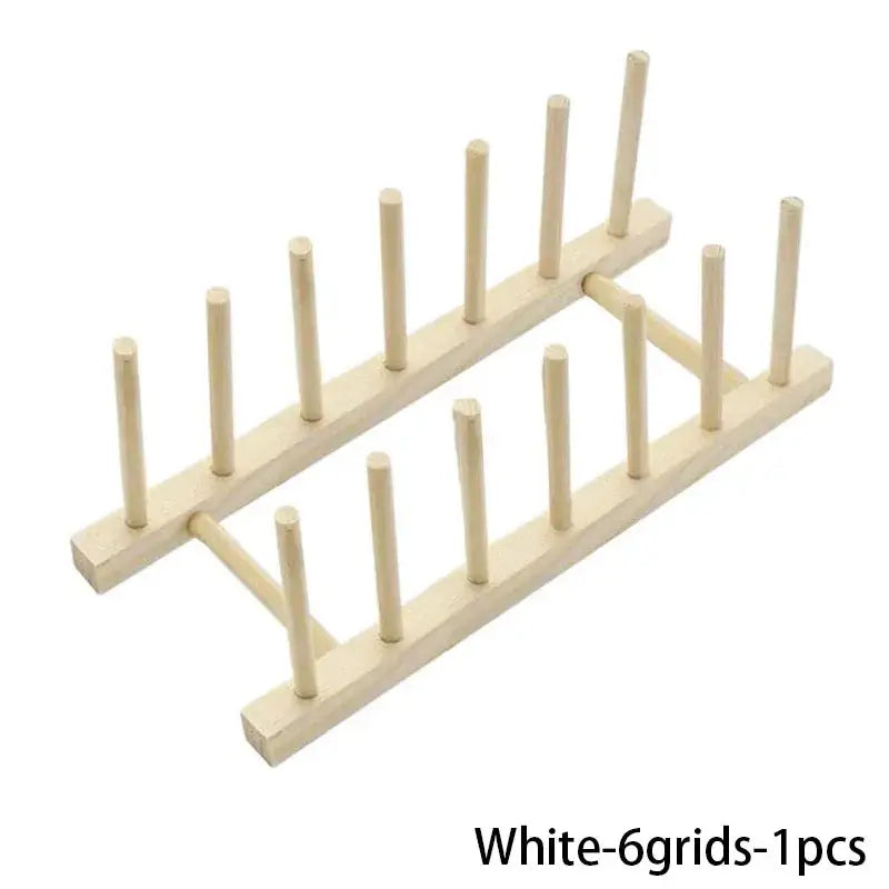 Kitchen Dish Drying or Storage Rack (different types of models available) - White - 6 grids-1pcs - SS