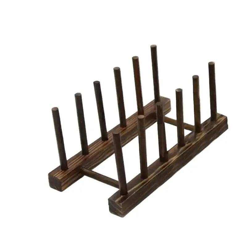 Kitchen Dish Drying or Storage Rack (different types of models available) - Brown - 5 grids-1pcs - SS