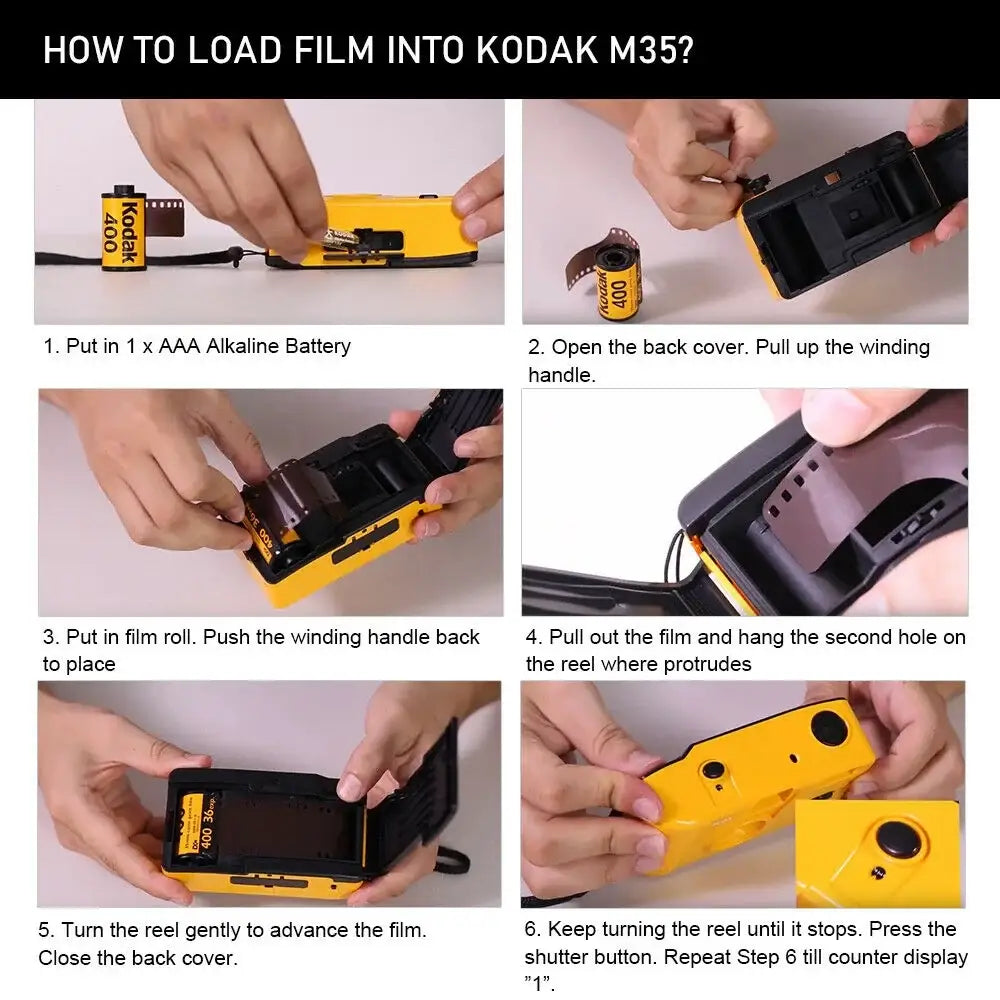 Kodak M35 Film Camera Non-Disposable Original Retro Film Machine Manual Replaceable Reusable Film Camera With Flash