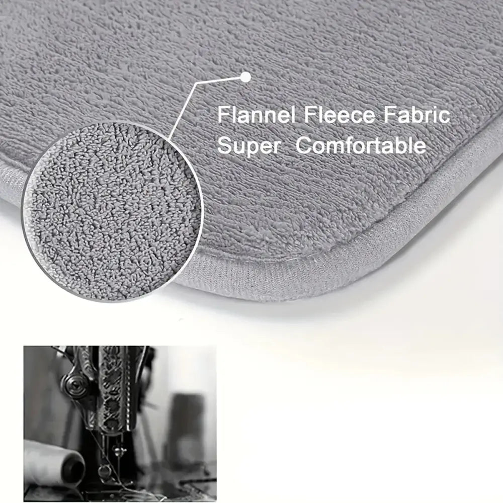 L-Shaped Embossed Bathroom Mat – Thick Absorbent Non-Slip (5 colours available) - SS