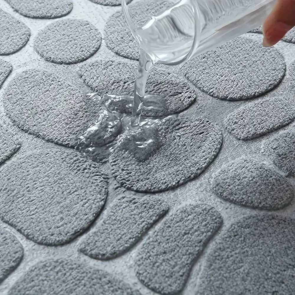 L-Shaped Embossed Bathroom Mat – Thick Absorbent Non-Slip (5 colours available) - SS