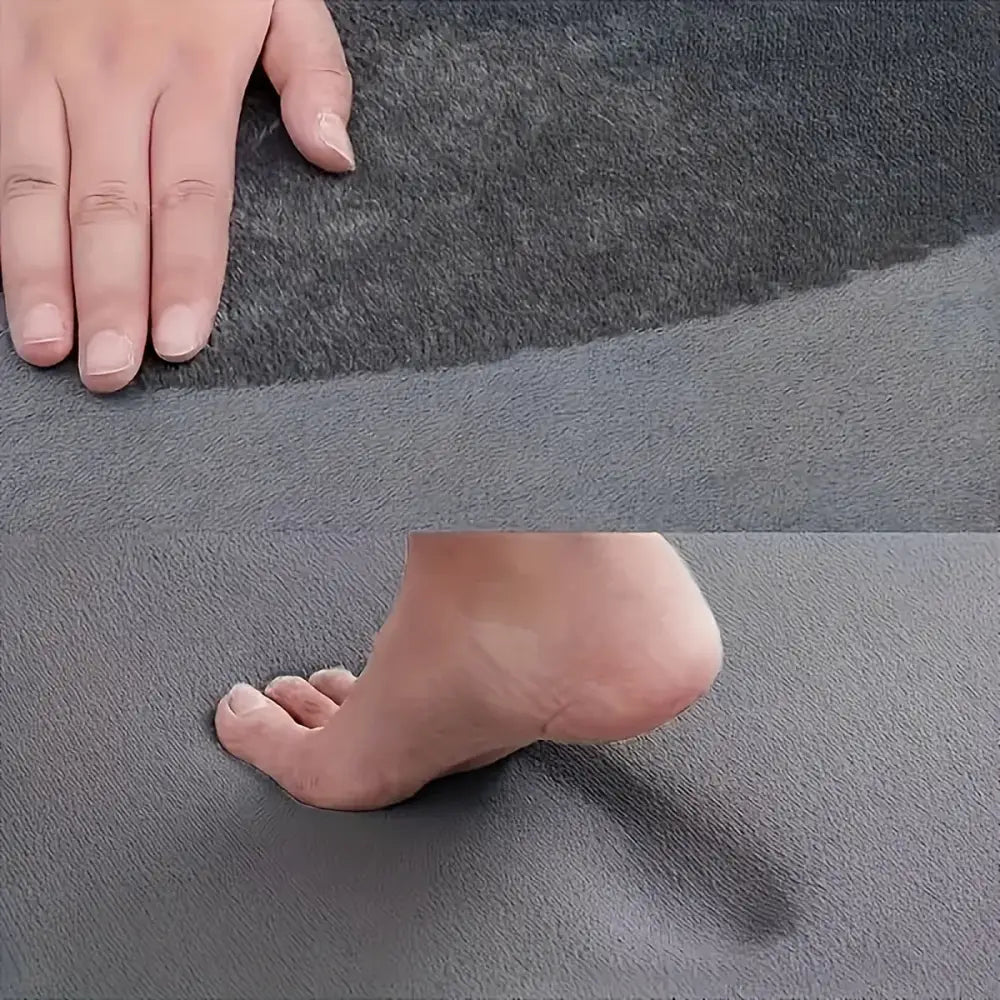 L-Shaped Embossed Bathroom Mat – Thick Absorbent Non-Slip (5 colours available) - SS