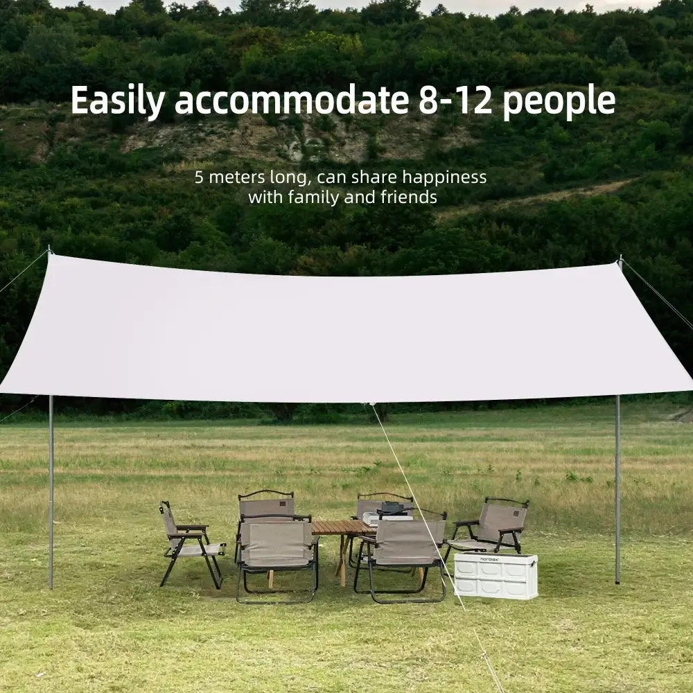 Large Portable Sunshade Tarp with Poles (2 sizes available) - SS