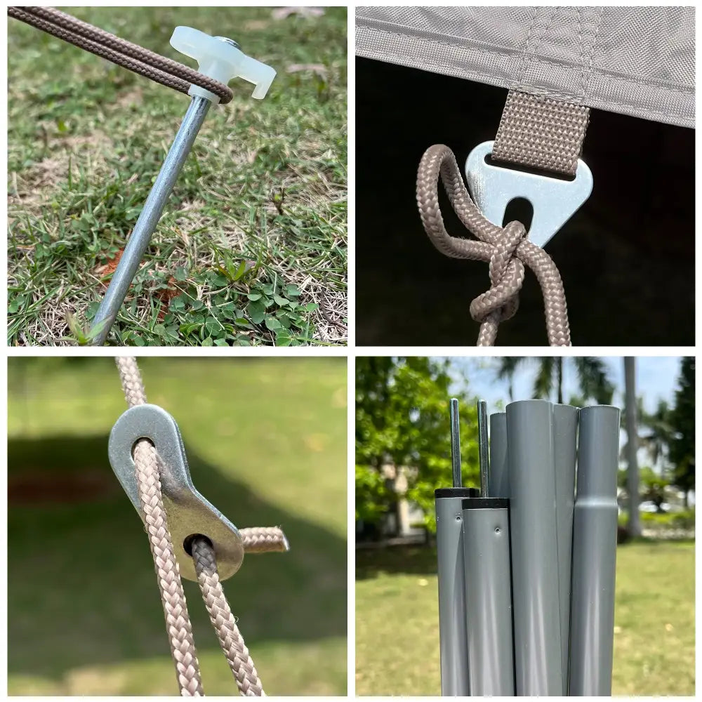 Large Portable Sunshade Tarp with Poles (2 sizes available) - SS