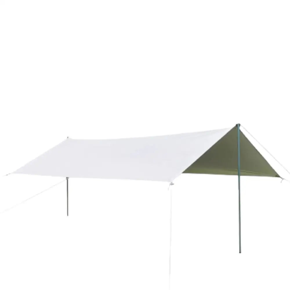Large Portable Sunshade Tarp with Poles (2 sizes available) - White / 3x5m - SS