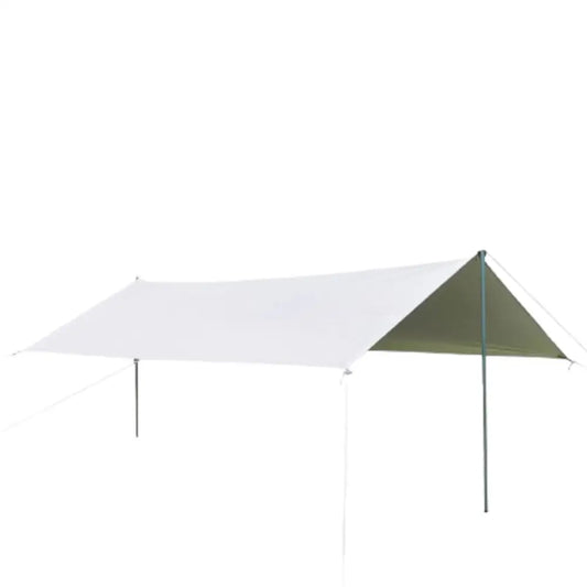 Large Portable Sunshade Tarp with Poles (2 sizes available) - White / 3x5m - SS