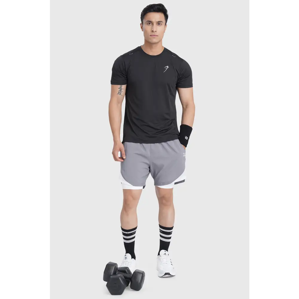 Laser Cut Running T-shirt Black - Tshirts