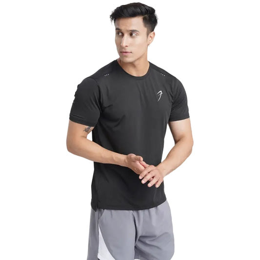 Laser Cut Running T-shirt Black - Tshirts