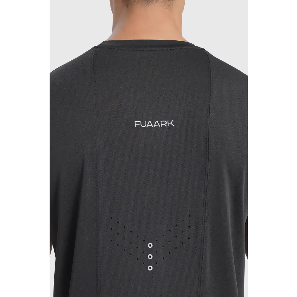 Laser Cut Running T-shirt Black - Tshirts
