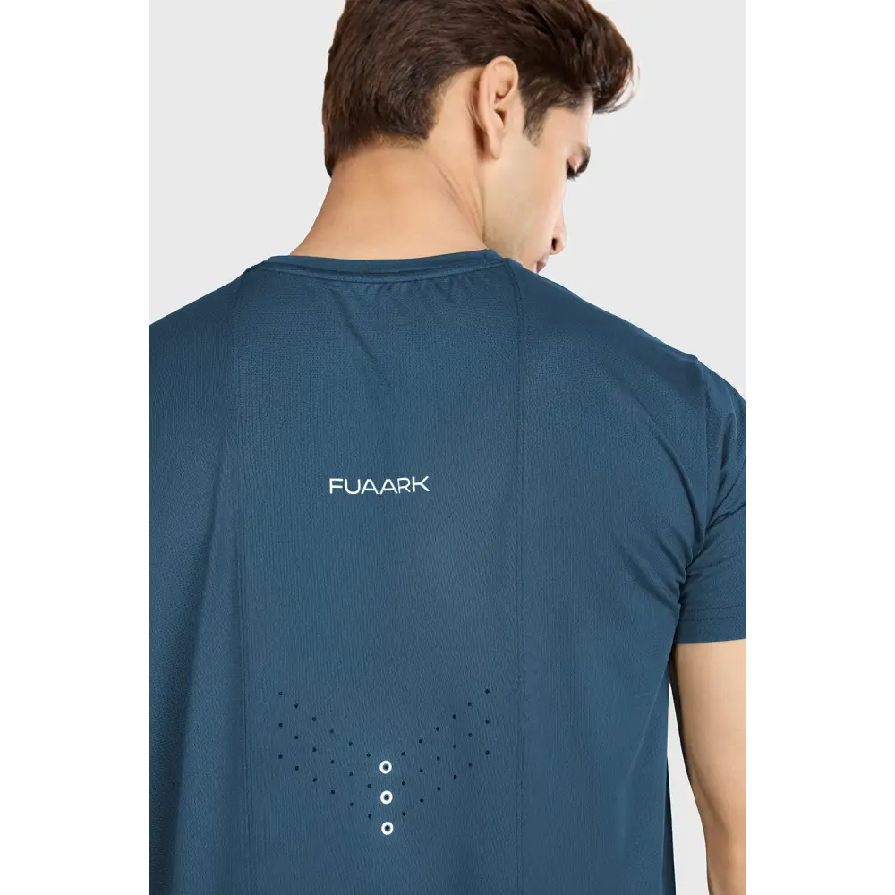 Laser Cut Running T-shirt Orion Blue - Tshirts