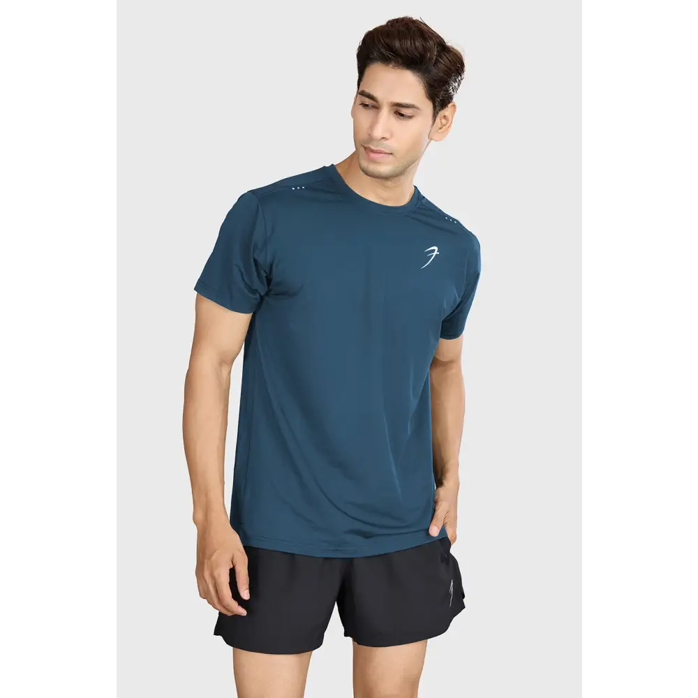Laser Cut Running T-shirt Orion Blue - Tshirts