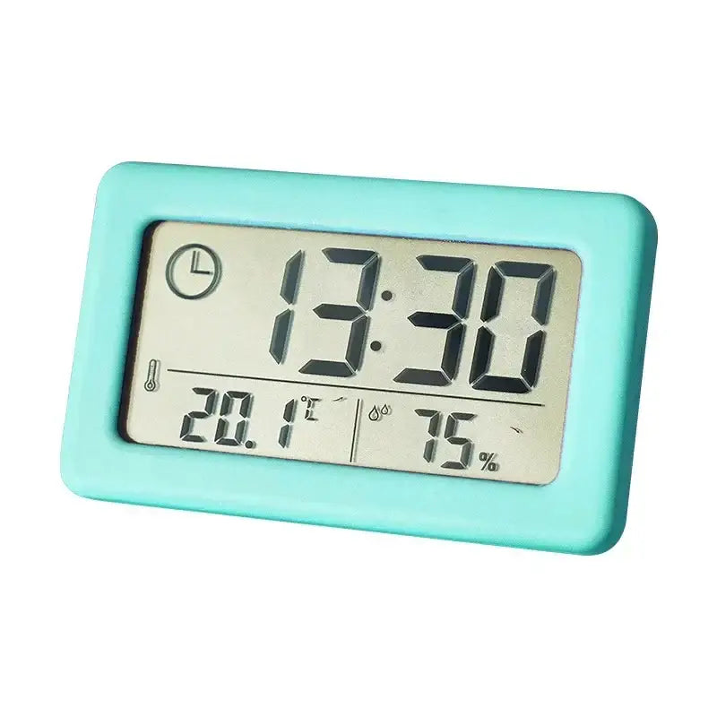 LCD Electronic Clock with Thermometer (5 colours available) - Blue - HBC
