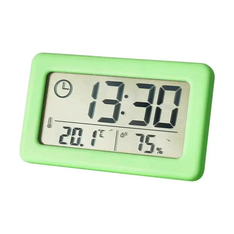LCD Electronic Clock with Thermometer (5 colours available) - Green - HBC