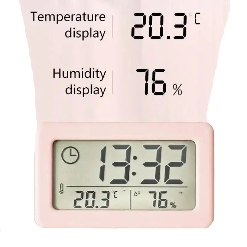 LCD Electronic Clock with Thermometer (5 colours available) - HBC