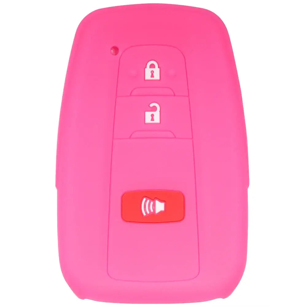 Lcyam Key Fob Cover Case Remote Protector Smooth Silicone Fits for Toyota Rav4 Corolla Camry Hilux Car Accessories Key