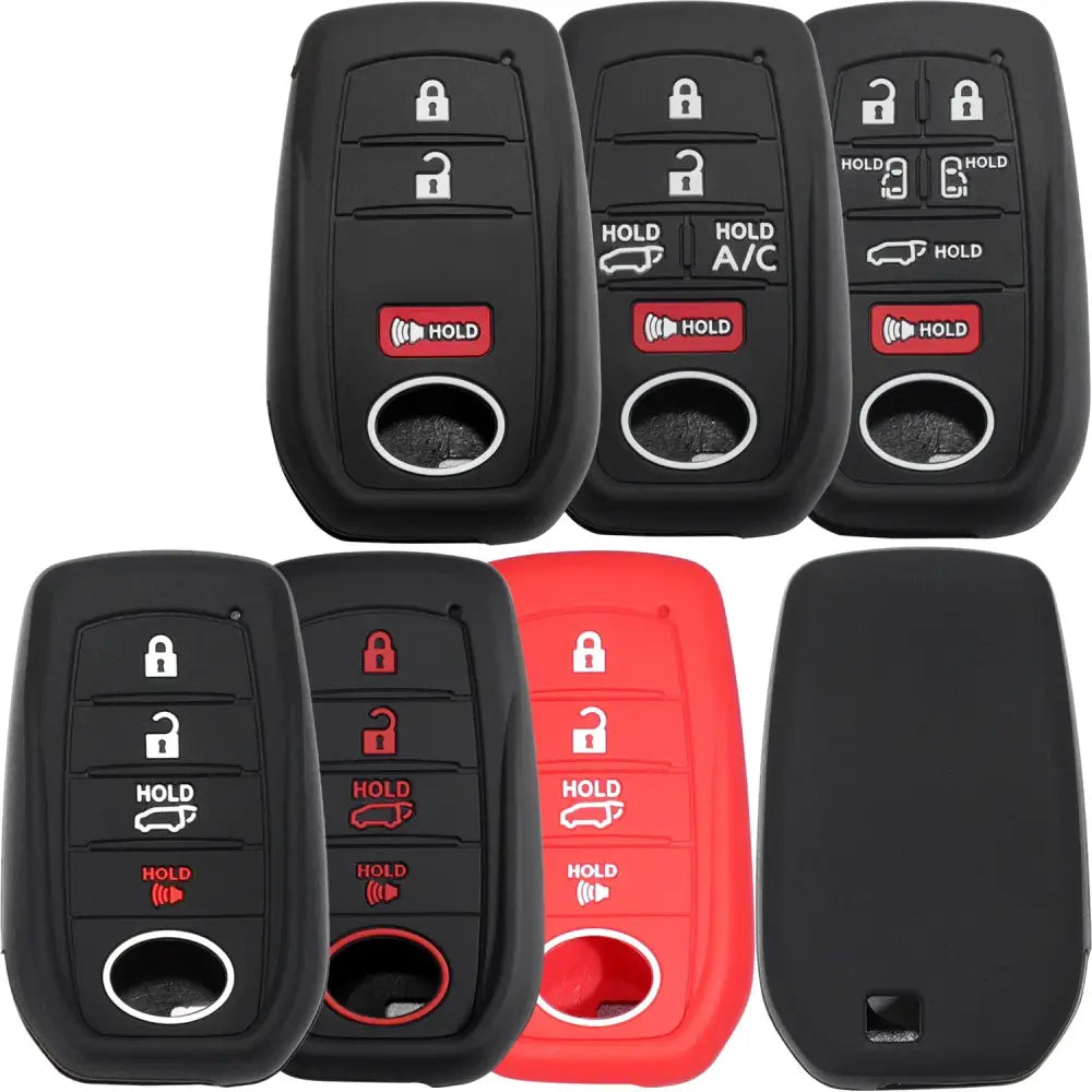 Lcyam Key Fob Cover Case Remote Protector Smooth Silicone Fits for Toyota Rav4 Corolla Camry Hilux Car Accessories Key