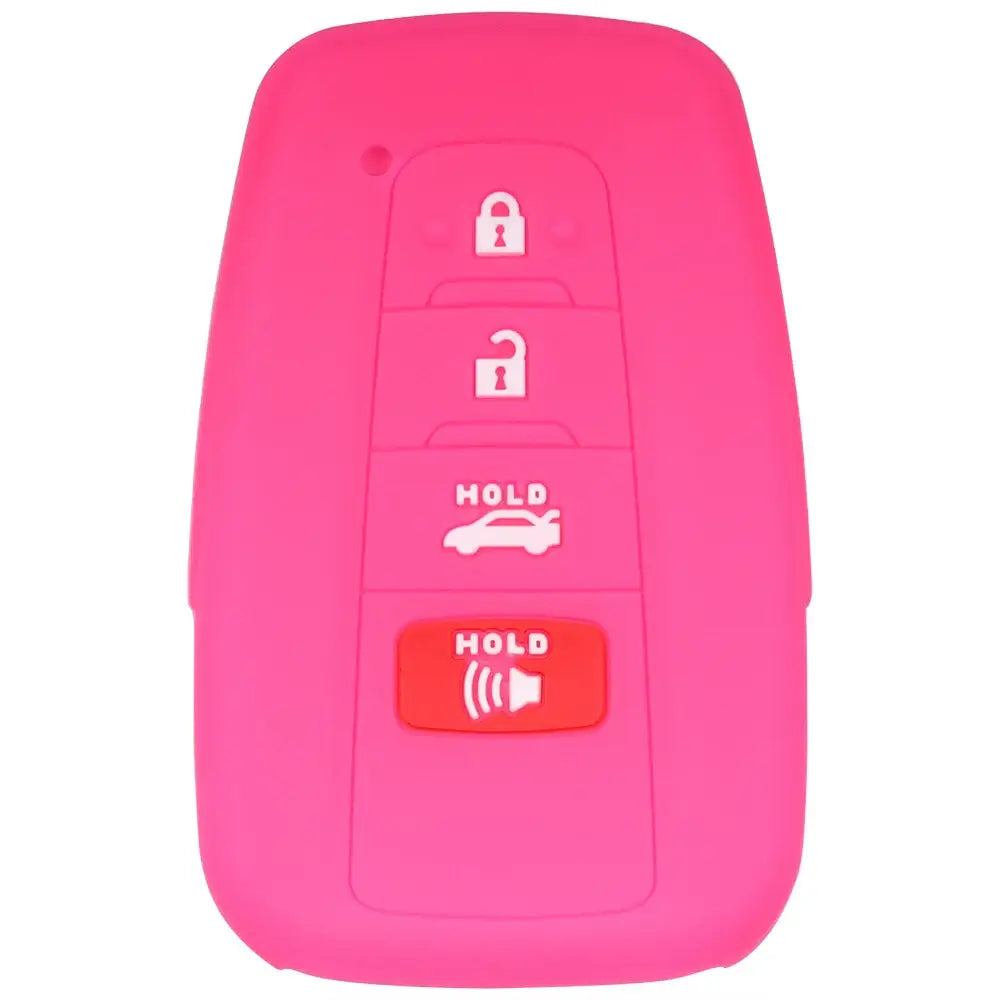 Lcyam Key Fob Cover Case Remote Protector Smooth Silicone Fits for Toyota Rav4 Corolla Camry Hilux Car Accessories Key