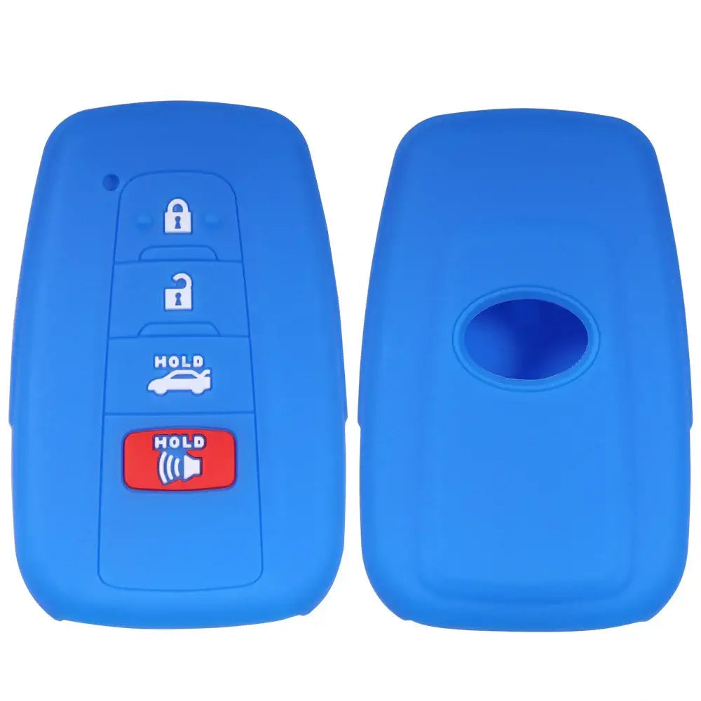 Lcyam Key Fob Cover Case Remote Protector Smooth Silicone Fits for Toyota Rav4 Corolla Camry Hilux Car Accessories Key