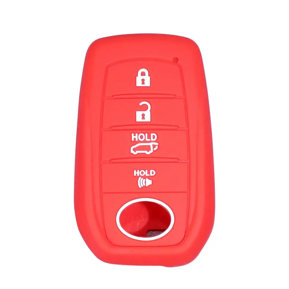 Lcyam Key Fob Cover Case Remote Protector Smooth Silicone Fits for Toyota Rav4 Corolla Camry Hilux Car Accessories Key