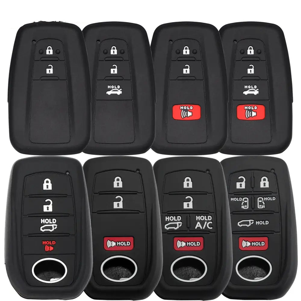 Lcyam Key Fob Cover Case Remote Protector Smooth Silicone Fits for Toyota Rav4 Corolla Camry Hilux Car Accessories Key