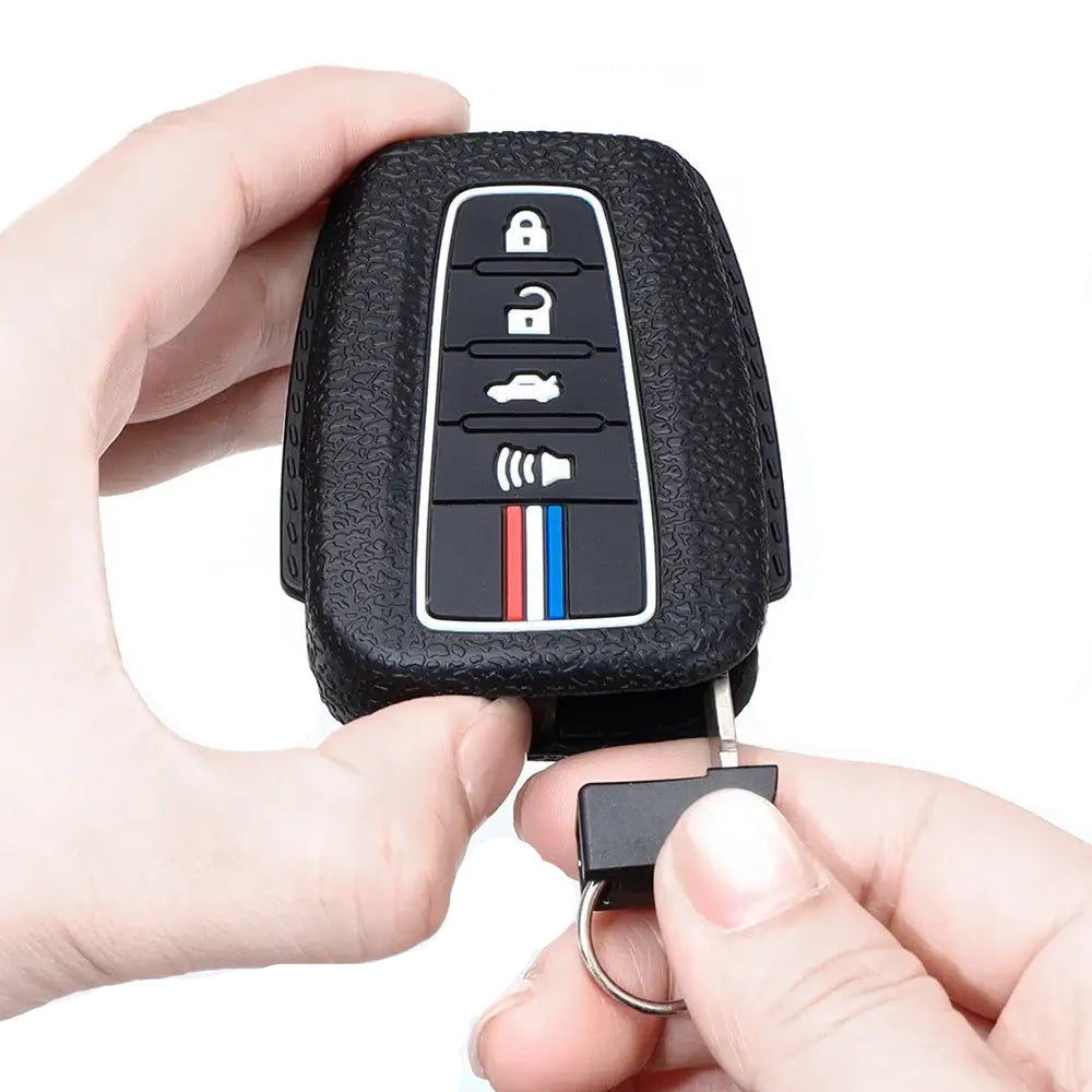 Lcyam Key Fob Cover Case Remote Protector Smooth Silicone Fits for Toyota Rav4 Corolla Camry Hilux Car Accessories Key