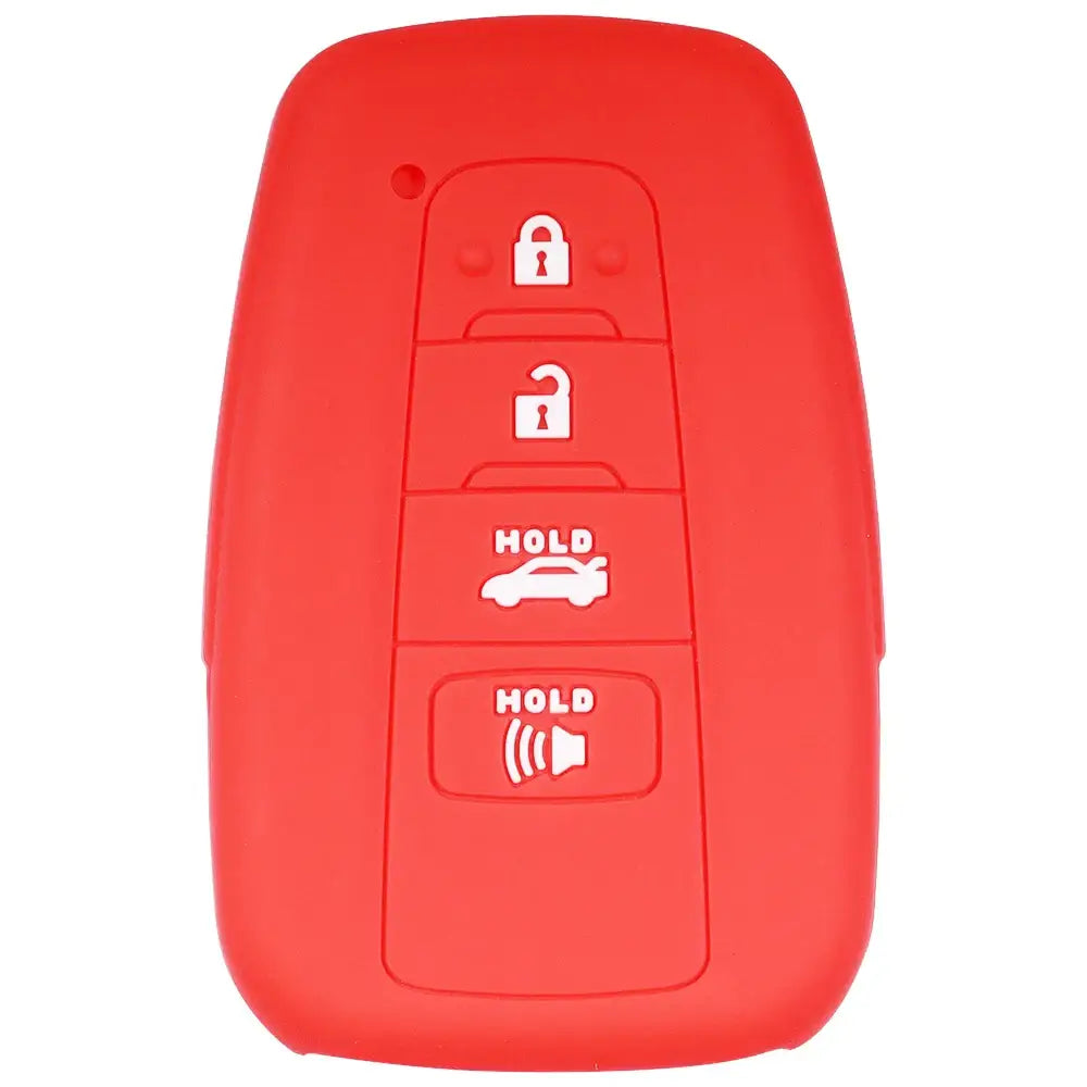Lcyam Key Fob Cover Case Remote Protector Smooth Silicone Fits for Toyota Rav4 Corolla Camry Hilux Car Accessories Key