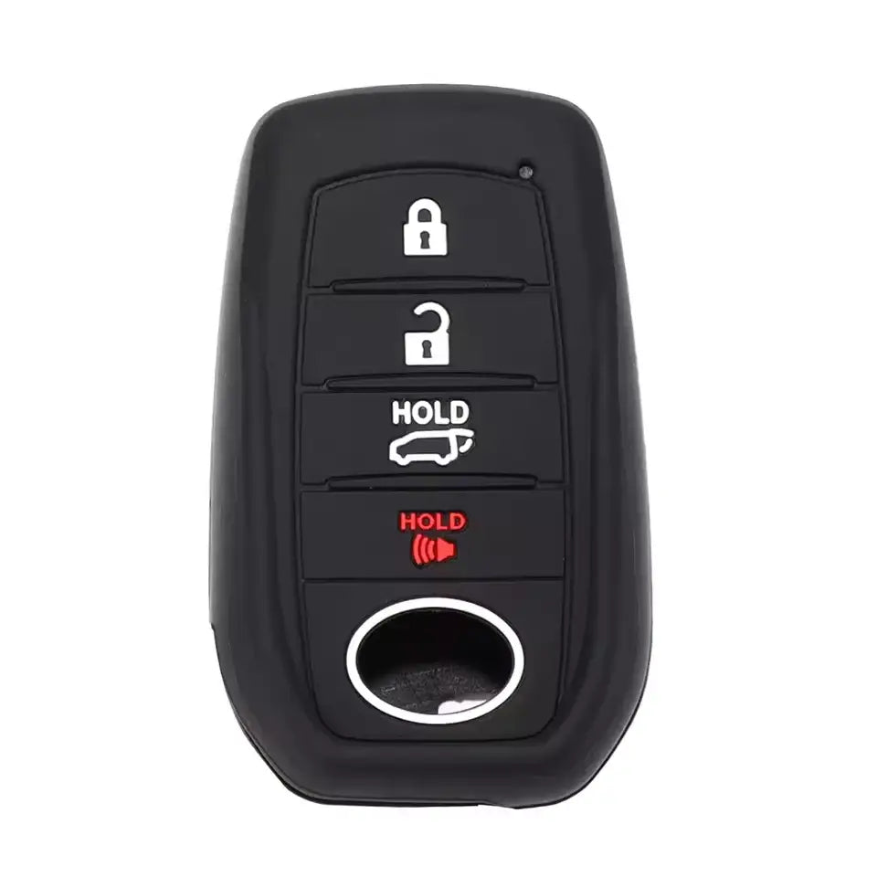 Lcyam Key Fob Cover Case Remote Protector Smooth Silicone Fits for Toyota Rav4 Corolla Camry Hilux Car Accessories Key