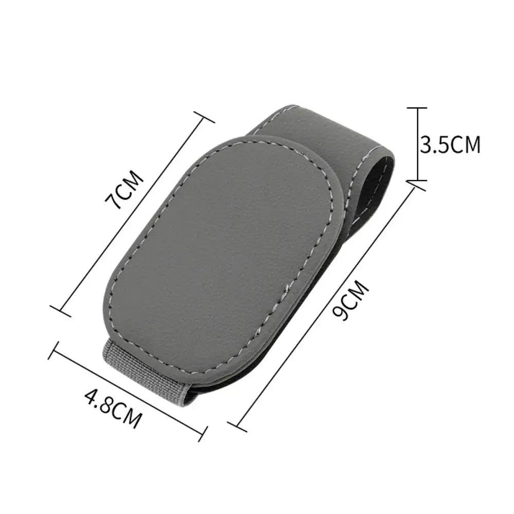 Leather Car Sunglasses & Card Holder Clip - HBC