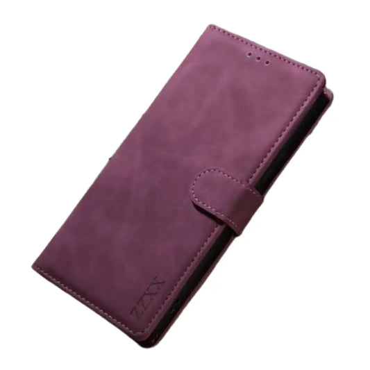 Leather Card Slot Flip Case for Samsung Galaxy Series (Wine Red) - 9eight5
