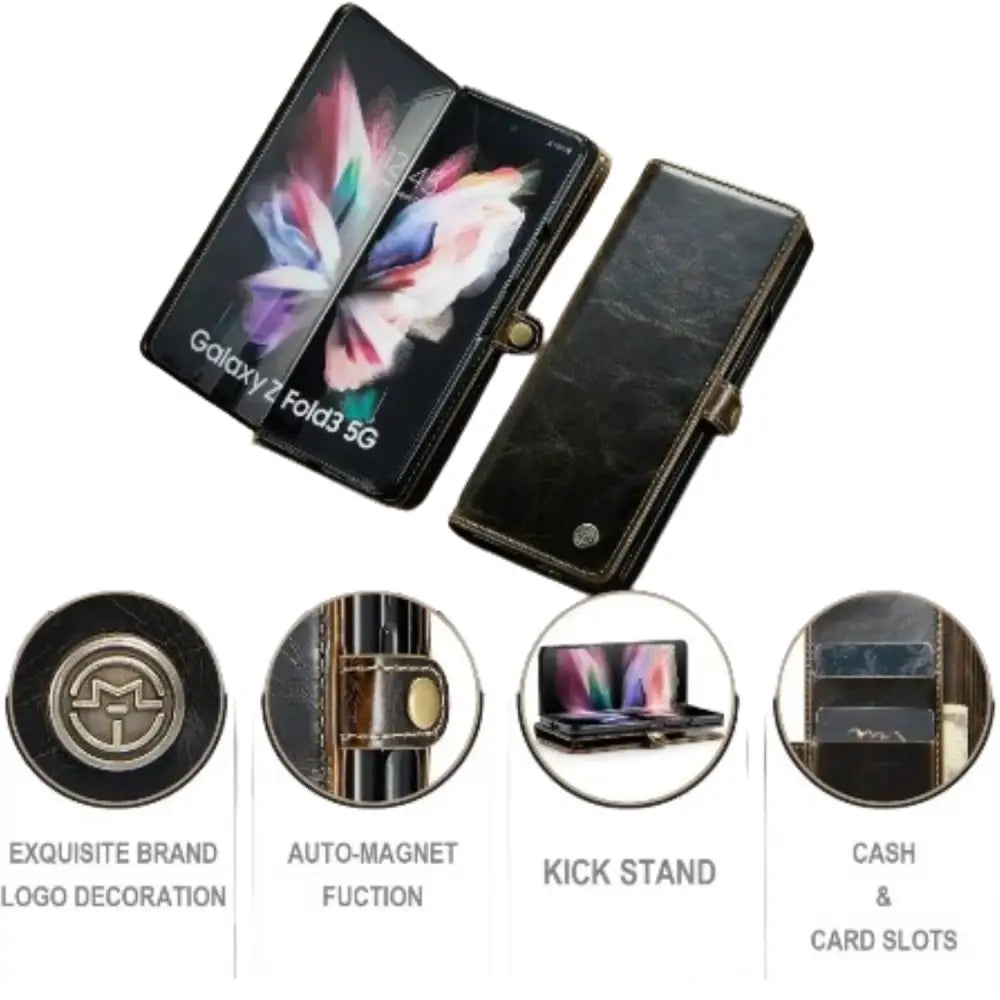 Leather Wallet Case for Samsung Z Fold 6/5/4/3 - 9eight5