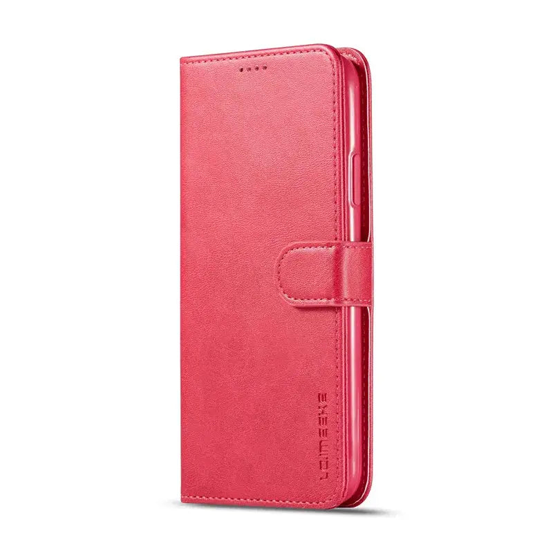 Leather Wallet Flip Case for iPhone 17 Series (available in 5 colours) - Rose Red / iPhone 17 Pro Max - 9eight5