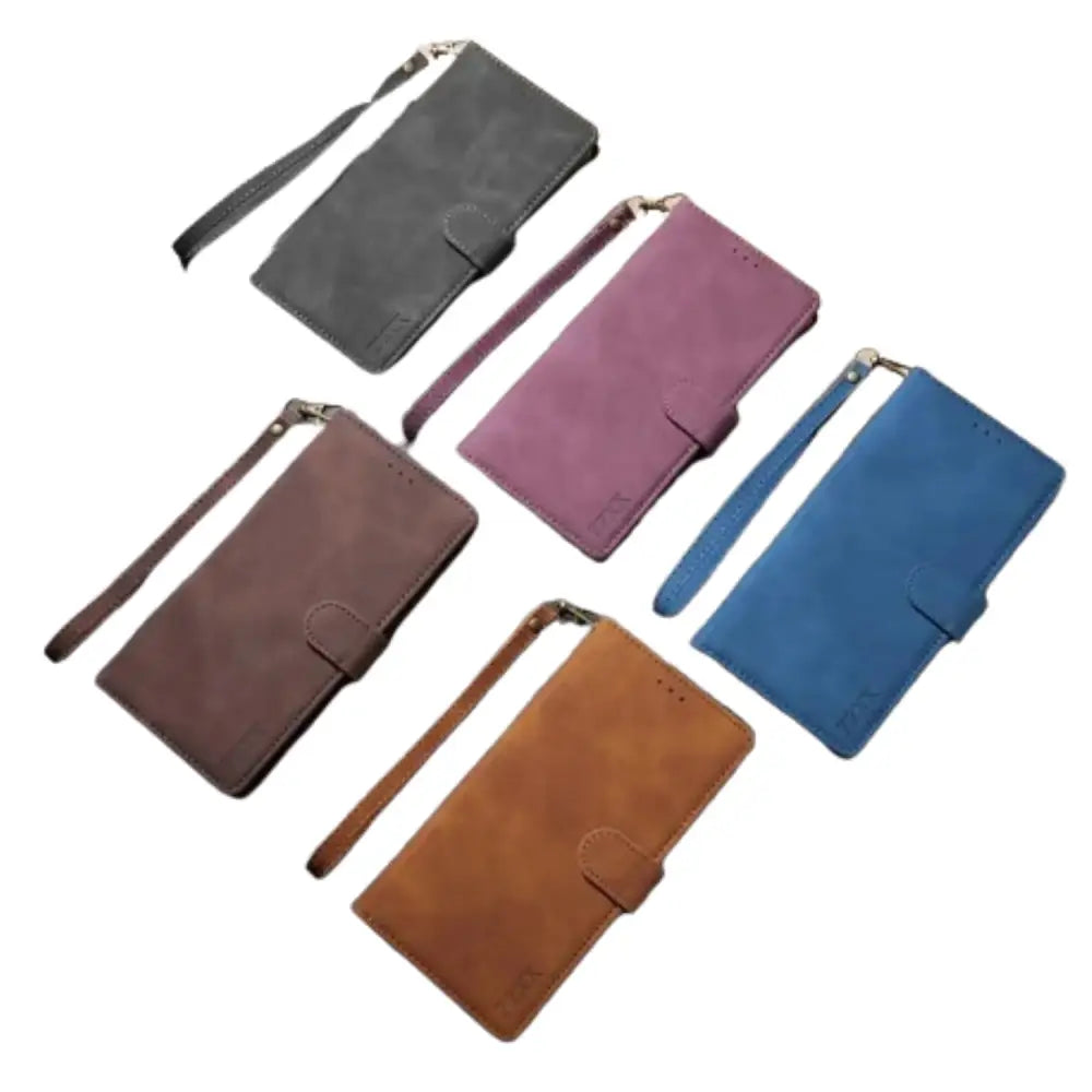 Leather Wallet Flip Case for Samsung (Blue)