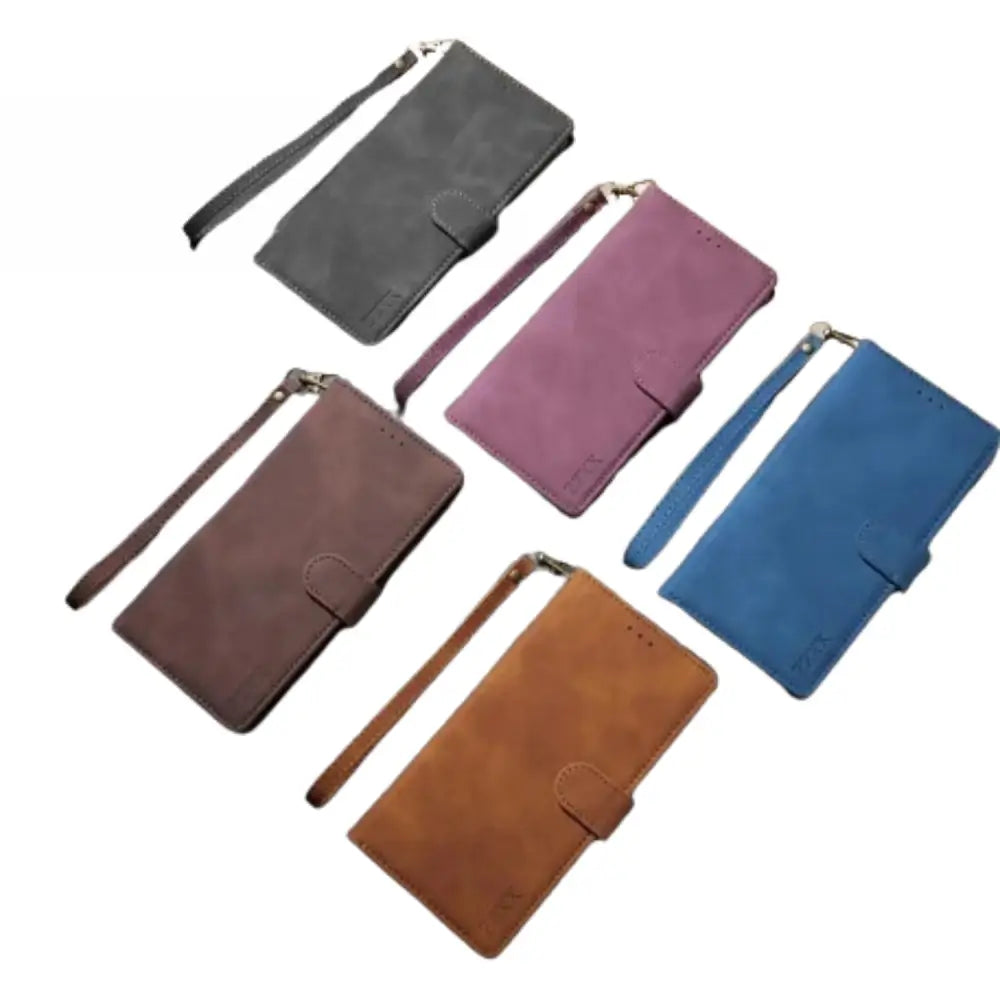 Leather Wallet Flip Case for Samsung (Coffee)
