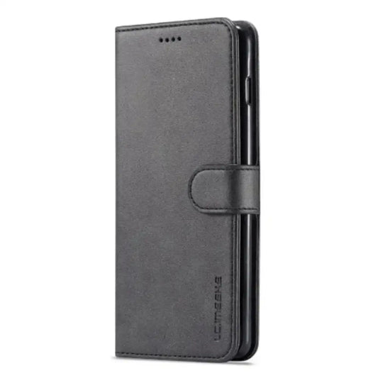 Leather Wallet Flip Case for Samsung Galaxy (Black)