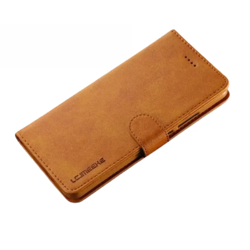 Leather Wallet Flip Case for Samsung Galaxy (Yellow)