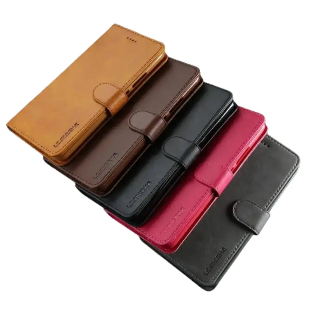 Leather Wallet Flip Case for Samsung Galaxy (Yellow)